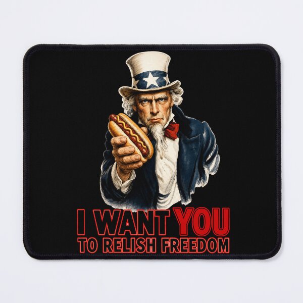 Item preview, Funny Uncle Sam Hot Dog Design designed and sold by TheTrendsDesk.