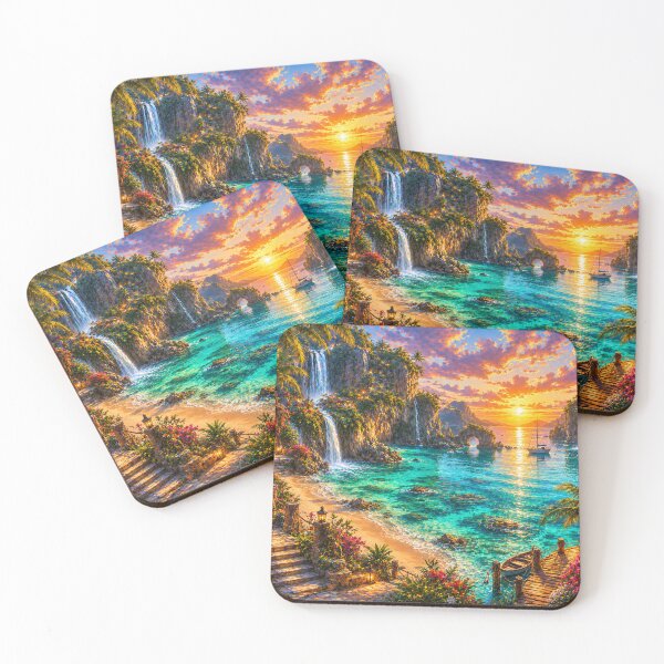 Item preview, Enchanted Sunset Lake Oil Painting ver 2 designed and sold by Pond21.