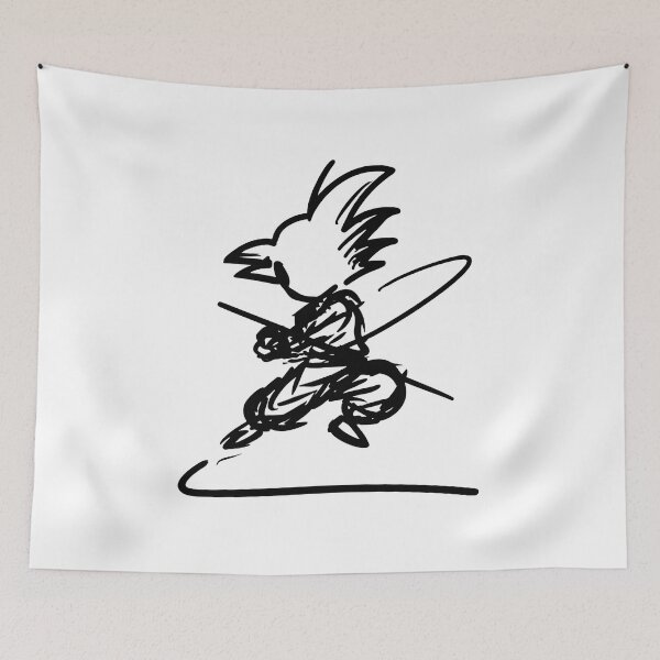 Item preview, Minimalist Continuous Line Art Manga Fighter Kid Goku Outline Streetwear designed and sold by DesignArtist.ia.