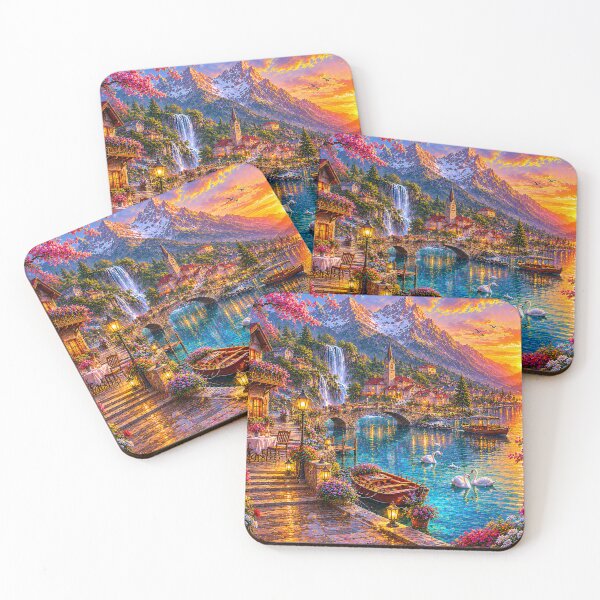Item preview, Hidden Paradise Lagoon Oil Painting designed and sold by Pond21.