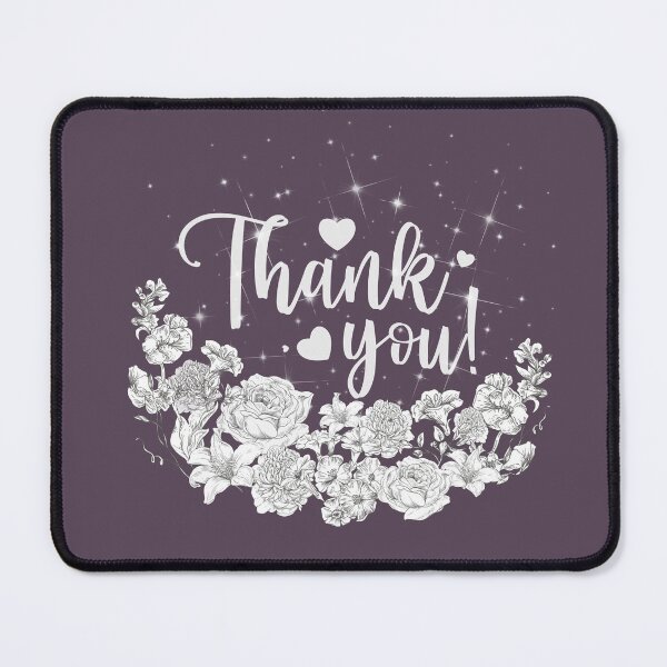 Item preview, Thank you with vintage white flowers designed and sold by Rbnano.