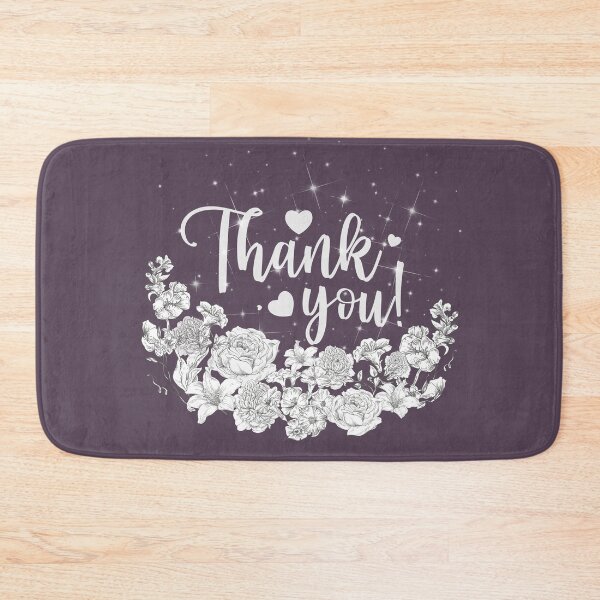Item preview, Thank you with vintage white flowers designed and sold by Rbnano.