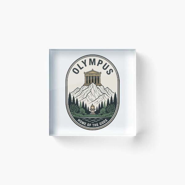 Item preview, Mount Olympus Greek Mythology Temple Mountain Badge designed and sold by k3rstman1.