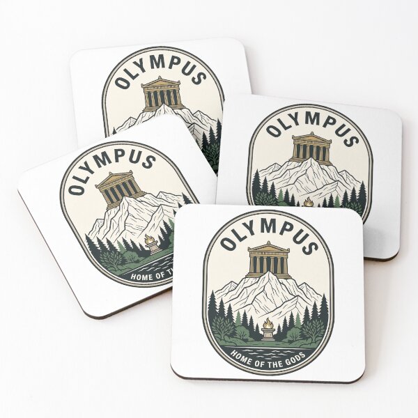 Item preview, Mount Olympus Greek Mythology Temple Mountain Badge designed and sold by k3rstman1.