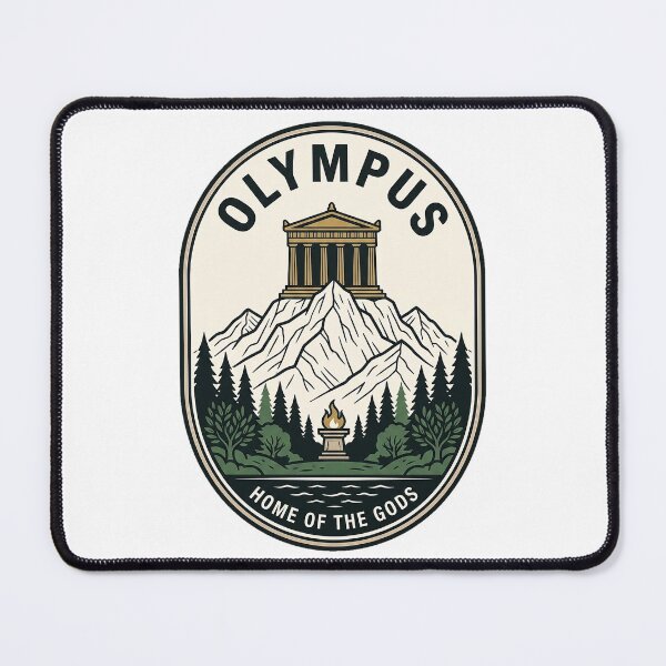 Item preview, Mount Olympus Greek Mythology Temple Mountain Badge designed and sold by k3rstman1.