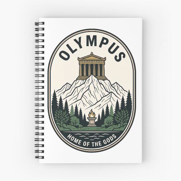 Item preview, Mount Olympus Greek Mythology Temple Mountain Badge designed and sold by k3rstman1.