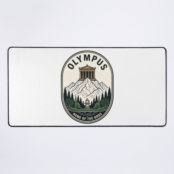 Item preview, Mount Olympus Greek Mythology Temple Mountain Badge designed and sold by k3rstman1.