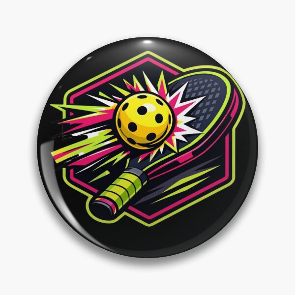 Item preview, Vibrant Pickleball Collision Neon Sports Sticker designed and sold by Timeless Junction.
