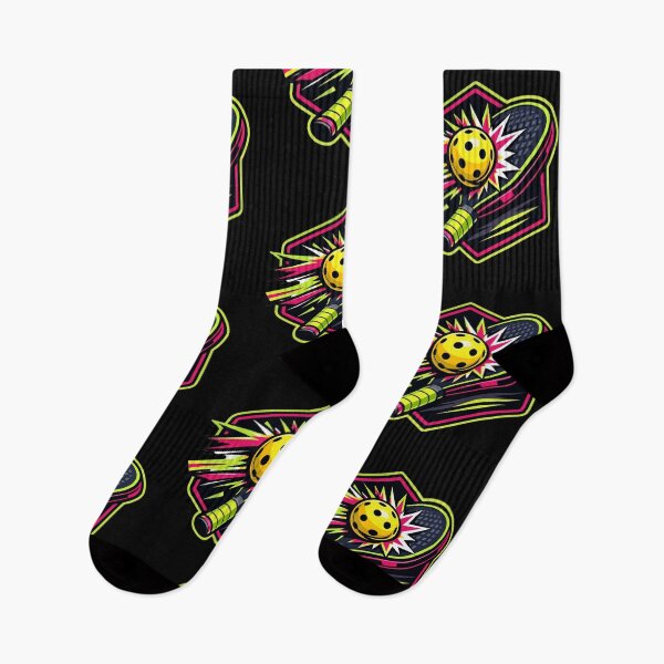 Item preview, Vibrant Pickleball Collision Neon Sports Sticker designed and sold by Timeless Junction.