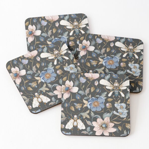 Item preview, Midnight Botanical Garden with Ornamental Bees designed and sold by EmmasStory.
