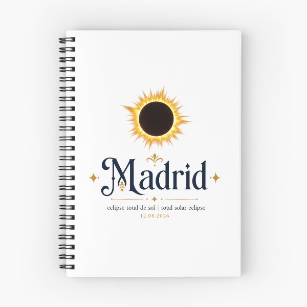Item preview, Diseño del eclipse solar de Madrid 2026 designed and sold by Beyond Destinations.