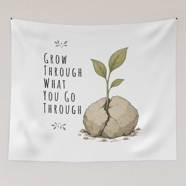 Item preview, Resilient Seedling Growing Through Cracked Rock designed and sold by Maryna_Reine.