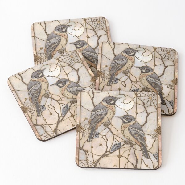 Item preview, Blue Birds in Celestial Stained Glass designed and sold by BriSher.
