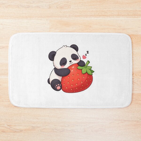 Item preview, Cute Baby Panda Sleeping on Giant Strawberry Sticker designed and sold by Saeed  Ahmad.