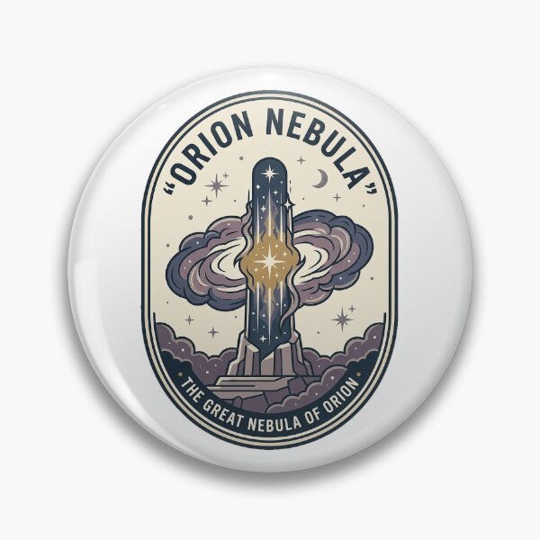 Item preview, Orion Nebula Vintage Celestial Badge designed and sold by k3rstman1.