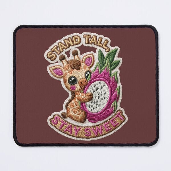 Item preview, Stand Tall Stay Sweet Giraffe Dragon Fruit Patch designed and sold by MegaNovaArt.
