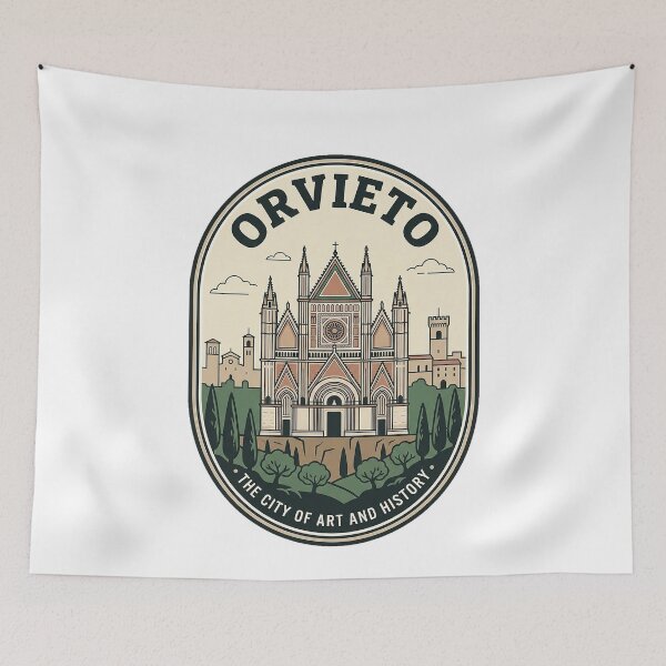 Item preview, Vintage Orvieto Italy Travel Badge Duomo Cathedral designed and sold by k3rstman1.