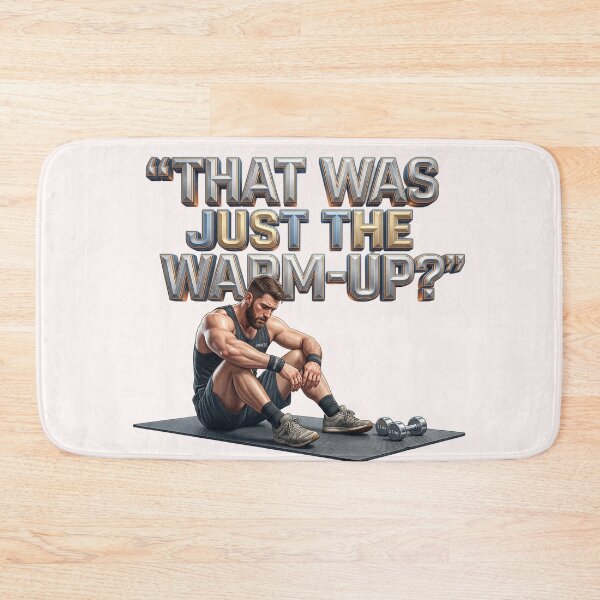 Item preview, That Was Just The Warm-Up Funny Gym designed and sold by pradeepvisuals.
