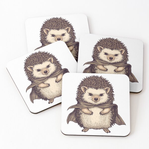 Item preview, A brave hedgehog with a mini cape designed and sold by Art70shop.