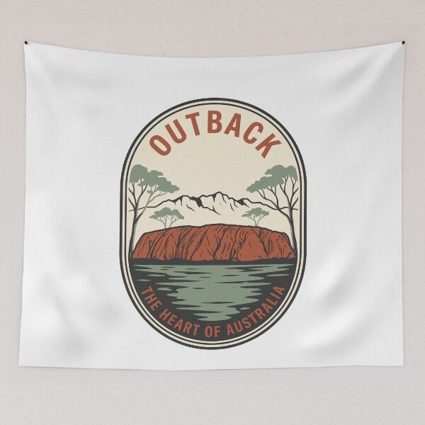 Item preview, Vintage Australia Outback Uluru Travel Badge designed and sold by k3rstman1.