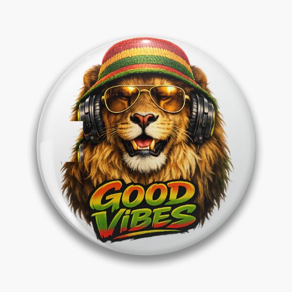 Item preview, Good Vibes Reggae Lion DJ Rasta designed and sold by  ZenRave Designs.
