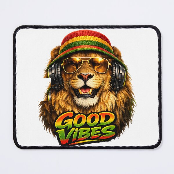 Item preview, Good Vibes Reggae Lion DJ Rasta designed and sold by  ZenRave Designs.