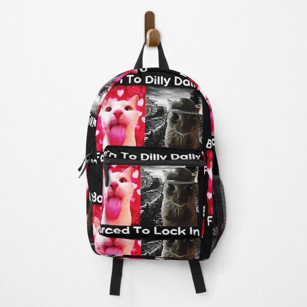 Item preview, Born To Dilly Dally Forced To Lock In Cat Meme Relatable Humor Gen Z designed and sold by SeraXYZ.