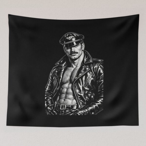 Item preview, Gay Leather Bar Daddy Berlin Calling Leder Pride Graphic Design designed and sold by ItsAKinkThing.