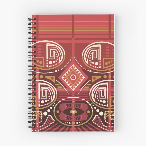 Item preview, African Ethno Tribal Pattern Geometric Red and Gold designed and sold by Skryp-art.