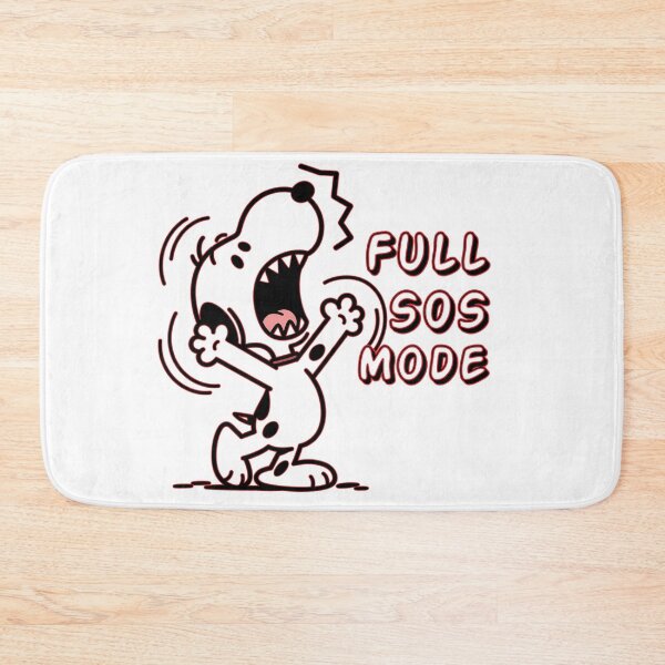 Item preview, Full SOS Mode Funny Cartoon Dog Panicking Retro Neon Line Art Streetwear designed and sold by DesignArtist.ia.
