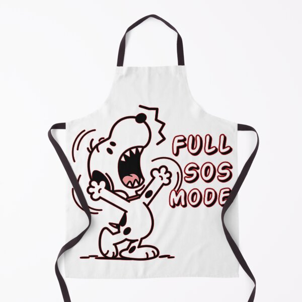 Item preview, Full SOS Mode Funny Cartoon Dog Panicking Retro Neon Line Art Streetwear designed and sold by DesignArtist.ia.