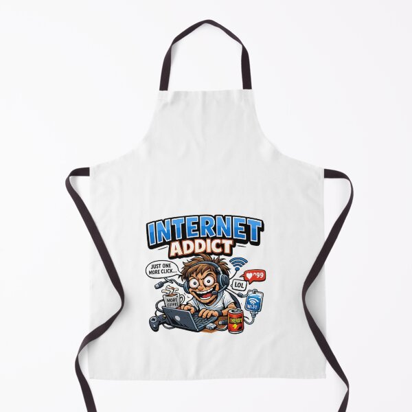 Item preview, Just One More Click Internet Addict Funny WiFi Meme designed and sold by Dinaelsherkawy.