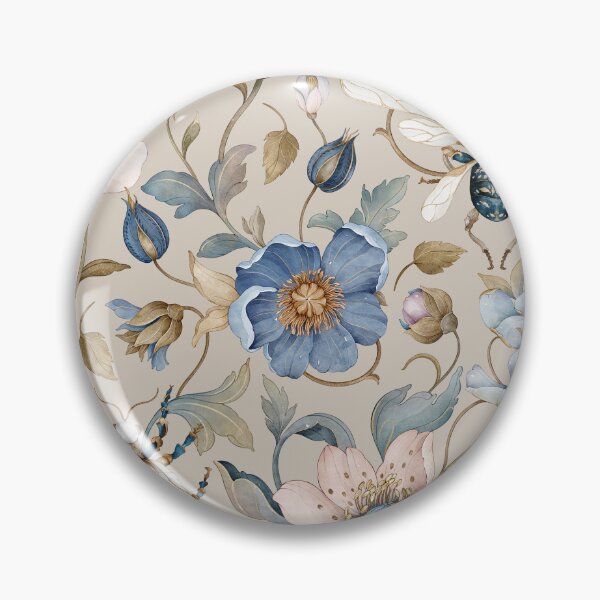 Item preview, Vintage Botanical Garden with Ornamental Bees designed and sold by EmmasStory.