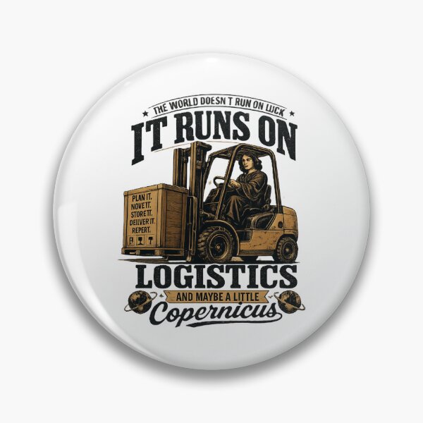 Item preview, Copernicus Runs on Logistics Forklift Retro Design designed and sold by RetroNibylander.