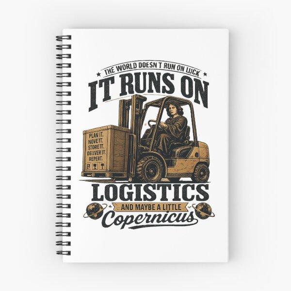 Item preview, Copernicus Runs on Logistics Forklift Retro Design designed and sold by RetroNibylander.