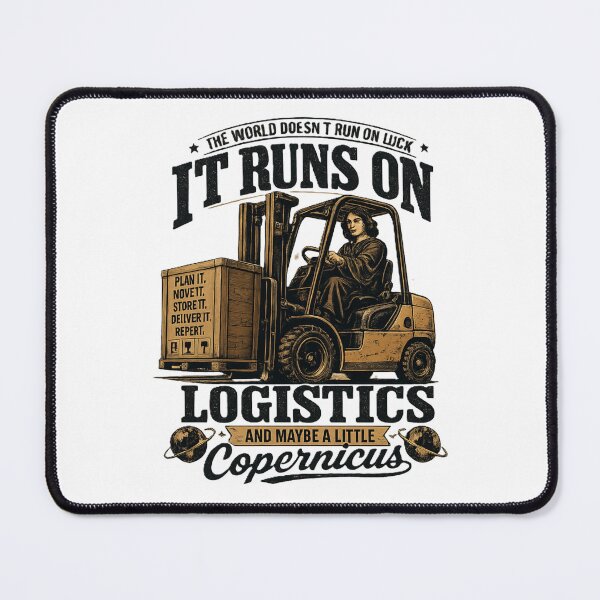 Item preview, Copernicus Runs on Logistics Forklift Retro Design designed and sold by RetroNibylander.