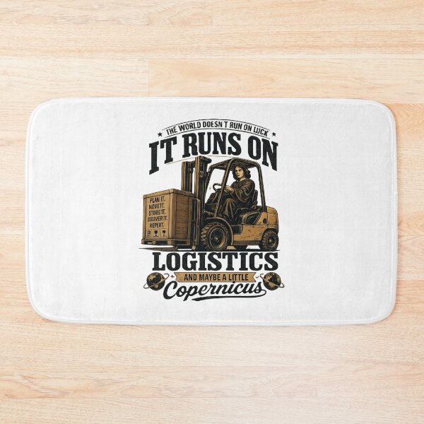 Item preview, Copernicus Runs on Logistics Forklift Retro Design designed and sold by RetroNibylander.