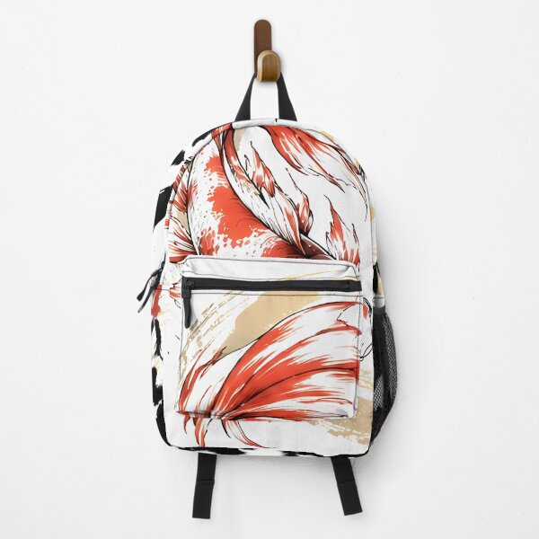 Item preview, Japanese Goldfish Ink Painting Red White Fish Art   designed and sold by XODAD.