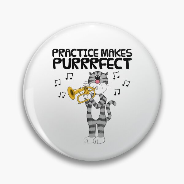 Item preview, Cat Playing Flugelhorn, Practice Makes Purrrfect, Musician designed and sold by doodlerob.
