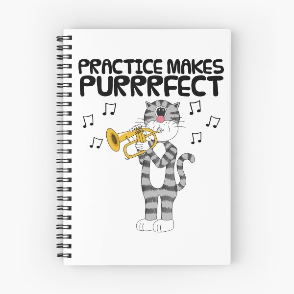 Item preview, Cat Playing Flugelhorn, Practice Makes Purrrfect, Musician designed and sold by doodlerob.