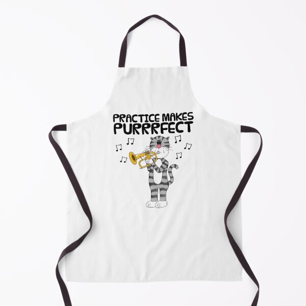 Item preview, Cat Playing Flugelhorn, Practice Makes Purrrfect, Musician designed and sold by doodlerob.