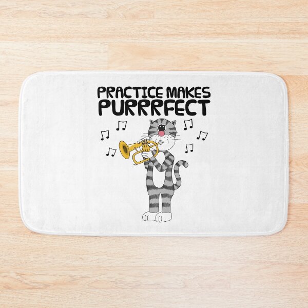 Item preview, Cat Playing Flugelhorn, Practice Makes Purrrfect, Musician designed and sold by doodlerob.