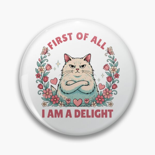 Item preview, First of All I'm a Delight – Funny Sassy Quote in Speech Bubble designed and sold by ArcticFoxStudio.