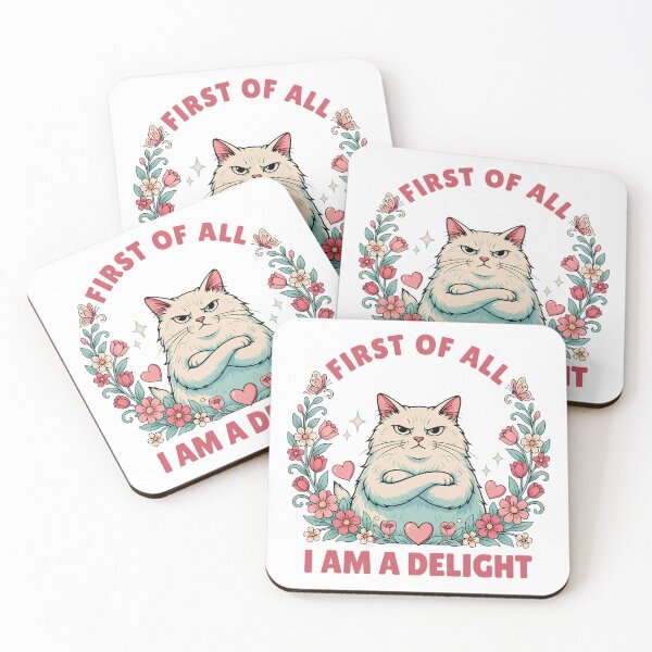 Item preview, First of All I'm a Delight – Funny Sassy Quote in Speech Bubble designed and sold by ArcticFoxStudio.