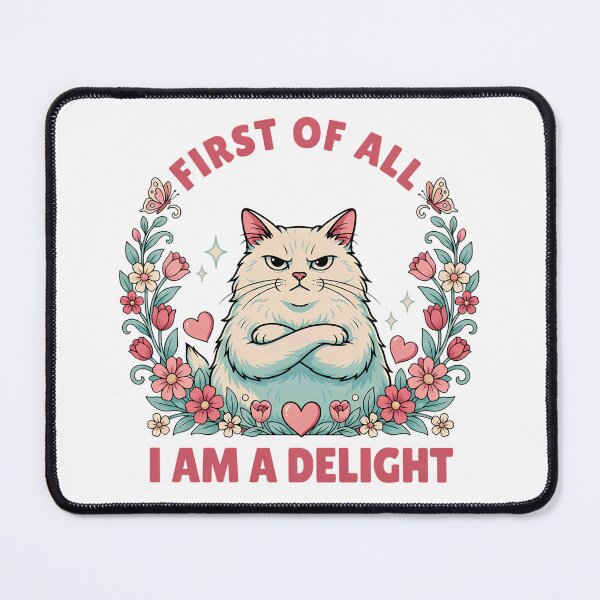 Item preview, First of All I'm a Delight – Funny Sassy Quote in Speech Bubble designed and sold by ArcticFoxStudio.
