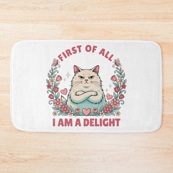 Item preview, First of All I'm a Delight – Funny Sassy Quote in Speech Bubble designed and sold by ArcticFoxStudio.