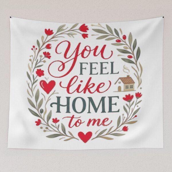 Item preview, You Feel Like Home To Me – Romantic Minimalist Love Quote designed and sold by Salma.Store.