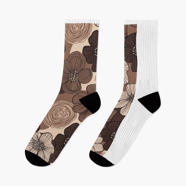 Item preview, Brown Floral Pattern, Neutral Boho Flower Design, Seamless Botanical Print, Earth Tone Floral Artwork, Vintage Nature Illustration designed and sold by GalleryPeak.
