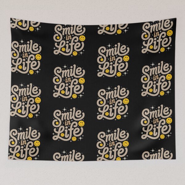 Item preview, Smile in Life Retro Positive Typography Design designed and sold by TipTop GFX.