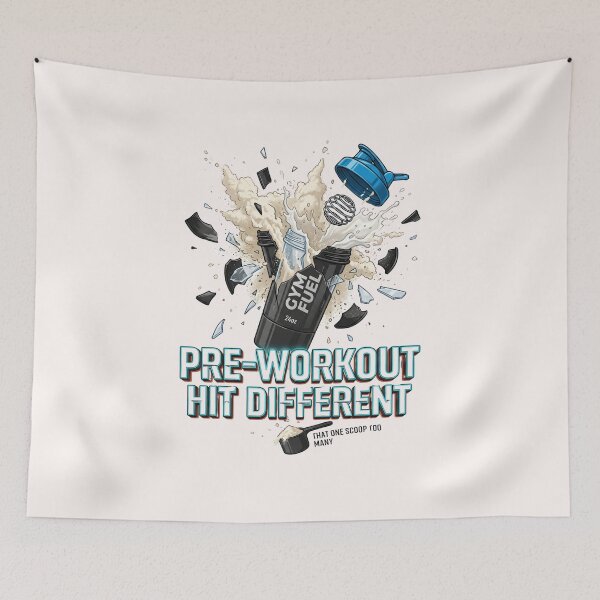 Item preview, Pre Workout Hit Different Funny Gym Energy designed and sold by pradeepvisuals.